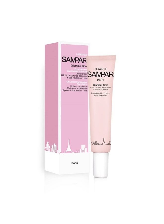 Sampar SAMPAR - Glamour Shot - Universal Transparent Foundation - Reduce Fine Lines, wrinkles, and Redness - ALL SKIN TONES - Cruelty-Free Beauty Made In Paris (.85 oz)  - Image 3