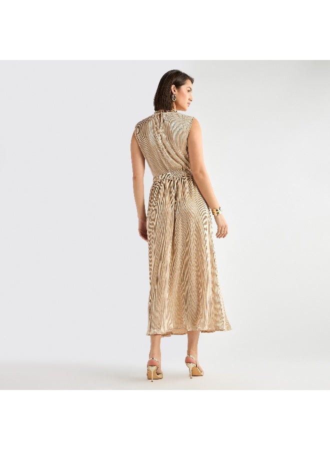 Splash FAV Striped Satin Dress  - Image 1