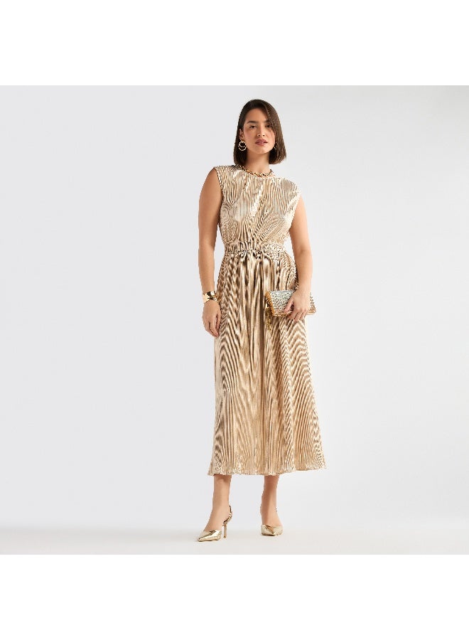 Splash FAV Striped Satin Dress  - Image 4