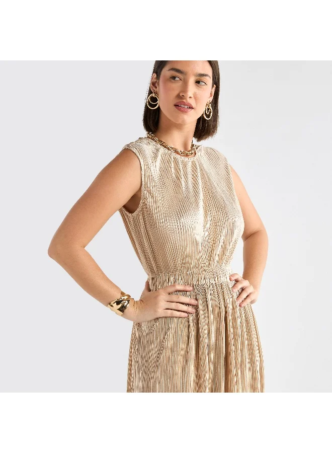 Splash FAV Striped Satin Dress