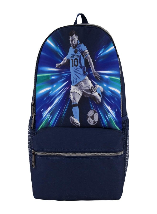 Messi Men's Lifestyle Backpack, Bookbag with Pockets & Adjustable Straps, Blue, One Size - Image 1