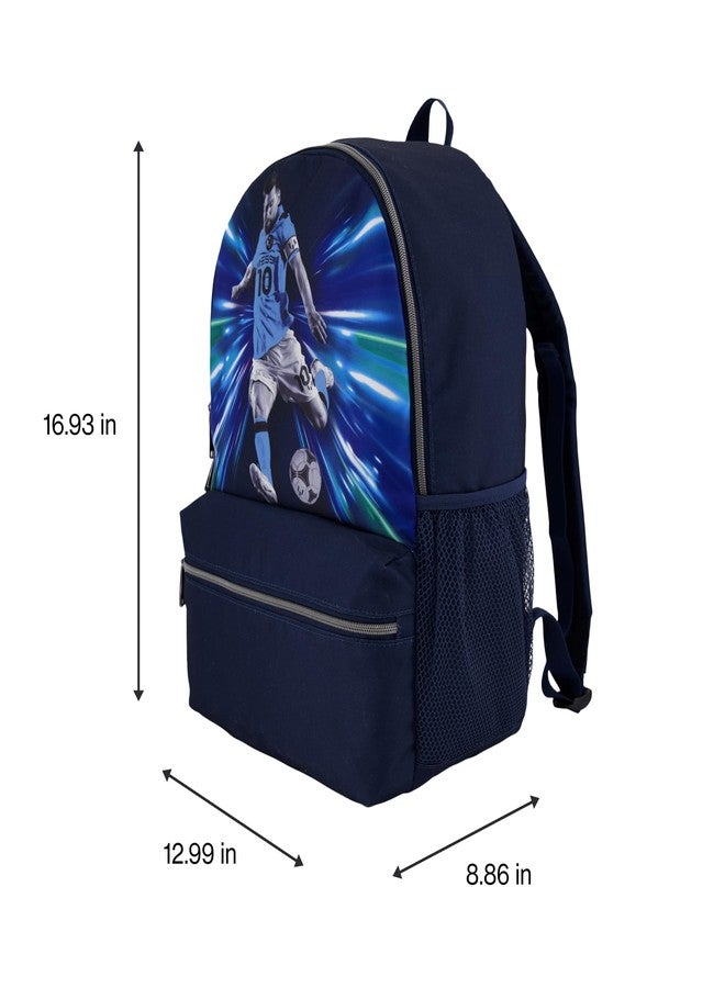 Messi Men's Lifestyle Backpack, Bookbag with Pockets & Adjustable Straps, Blue, One Size - Image 4