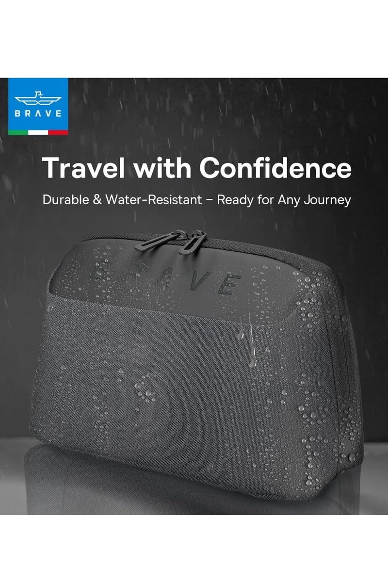 Brave Travel Kit, 5-in-1 Tech Pouch Travel Accessories Combo, 12,000mAh Power Bank, 20W GaN Universal Travel Adapter with USB-C Fast Charging, 2-in-1 USB-C and Lightning Cable, Magnetic Vacuum Suction Car Phone Holder, Waterproof Dual-Layer Travel Bag, Compatible with iPhone Air, iPhone 17 / 17 Pro / 17 Pro Max, iPhone 16 / 15 / 14 / 13 Series, Galaxy S25 / S24 / S23 Ultra, Z Fold6 / Flip6, Pixel 9 / 8 Pro, iPad Pro, MacBook Air, Steam Deck, DJI - Image 4