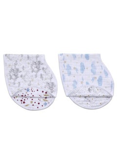aden + anais aden + anais 100% Cotton Muslin Burpy Bib - Multi-Use, Absorbent 4-Layer Burp Cloth and Full-Coverage Snap-Closure Baby Bib in One, Lap-Shoulder Drool Cloth, 22.5” X 11”, 2-Pack, Harry Potter  - Image 2