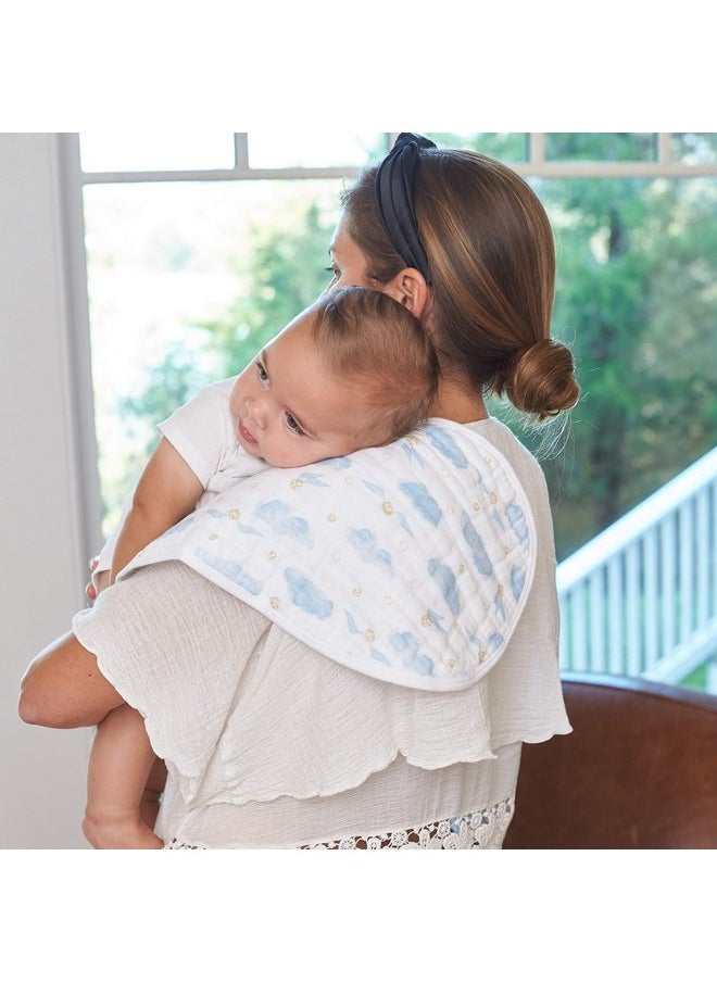 aden + anais - aden + anais 100% Cotton Muslin Burpy Bib - Multi-Use, Absorbent 4-Layer Burp Cloth and Full-Coverage Snap-Closure Baby Bib in One, Lap-Shoulder Drool Cloth, 22.5” X 11”, 2-Pack, Harry Potter - Image 1