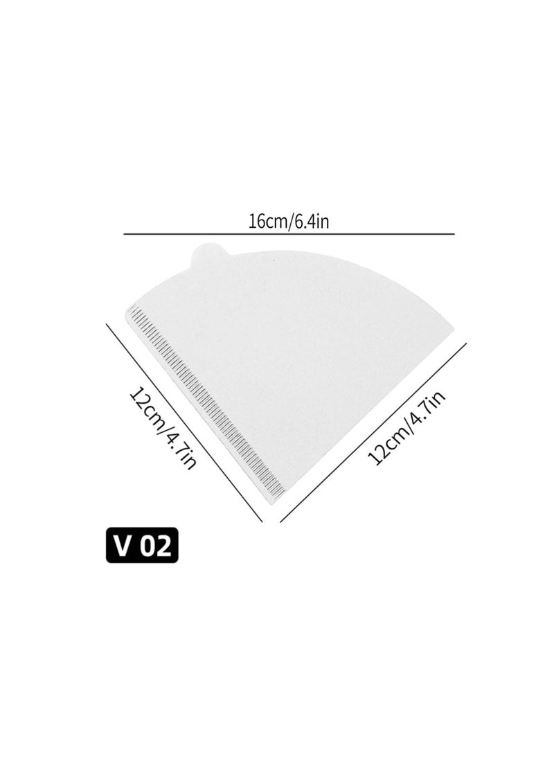 Coffee filter v60 - 100 Pieces Natural Unbleached Paper for 2-4 Cups with Advanced Cone Design
