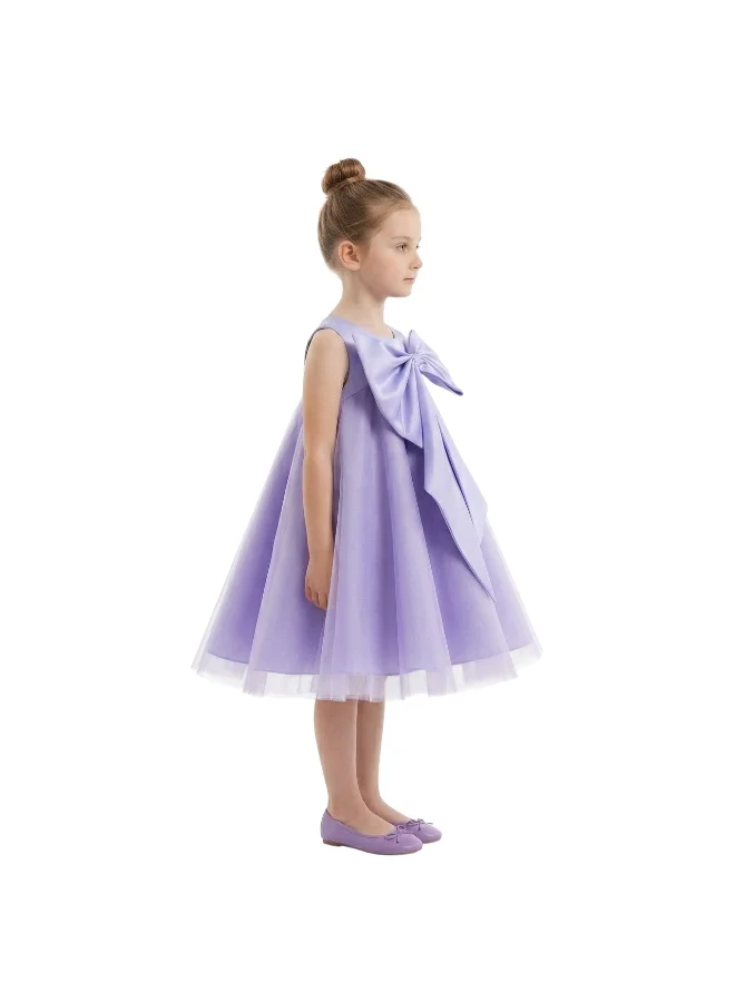 D'Daniela Bows and Flow Dress - Purple