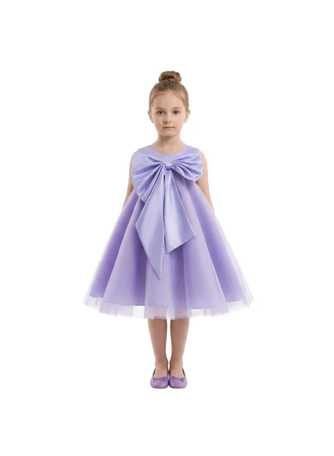 D'Daniela Bows and Flow Dress - Purple