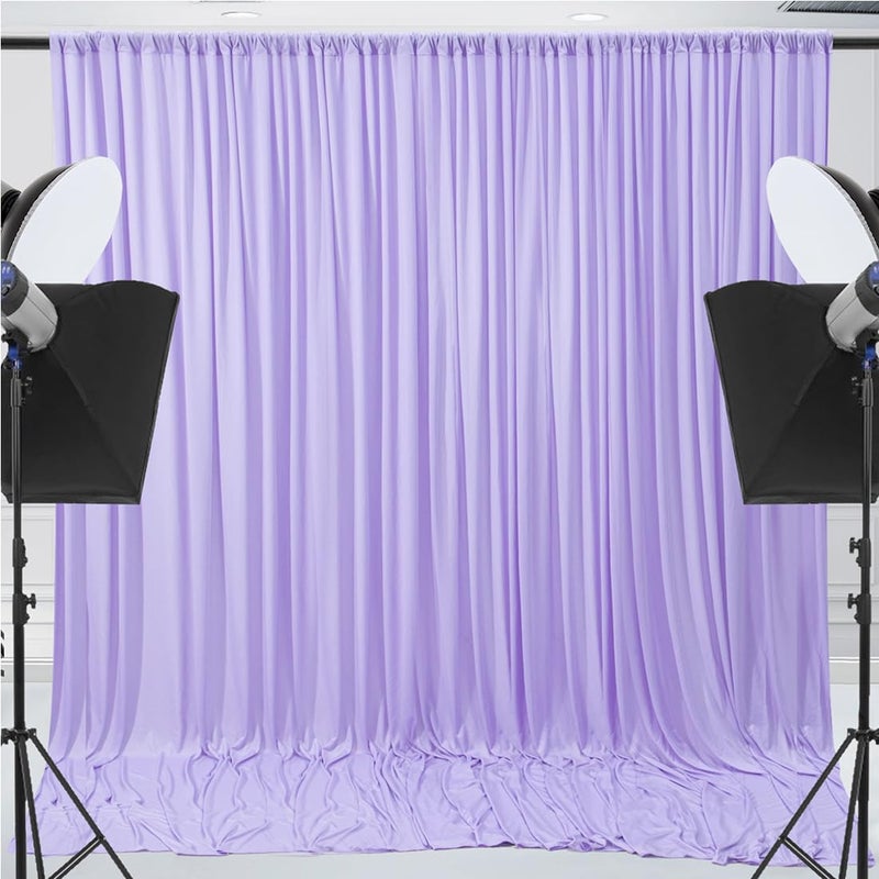 ESGOTBME 30x10ft Wrinkle Free Lavender Backdrop Curtain for Parties Soft Fabric Drapes Wedding Curtain Backdrop for Birthday Party Decorations Background for Photography 5x10ft,6 Panels - Image 5