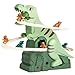 Vingtank Dinosaur Chasing Race Track Dinosaur Climbing Slide Stair Toy Electric Dino Roller Coaster with Light and Music Electric Race Track Game Set Fun Track Slide - Image 2