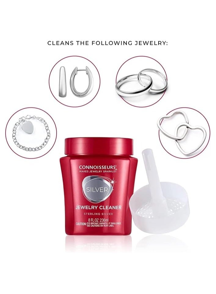 كونوسيرز منظف مجوهرات الفضة – لإزالة البهتان واستعادة اللمعان لمجوهرات الفضة الاسترليني (8 أونصة / 236 مل) - Image 2