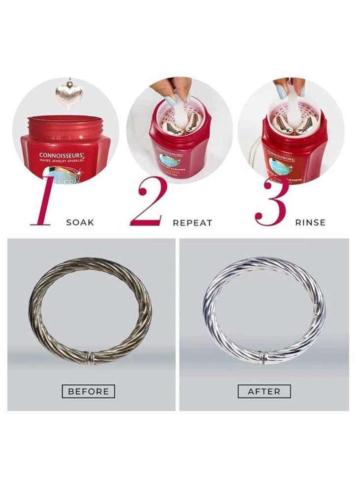 كونوسيرز منظف مجوهرات الفضة – لإزالة البهتان واستعادة اللمعان لمجوهرات الفضة الاسترليني (8 أونصة / 236 مل) - Image 3