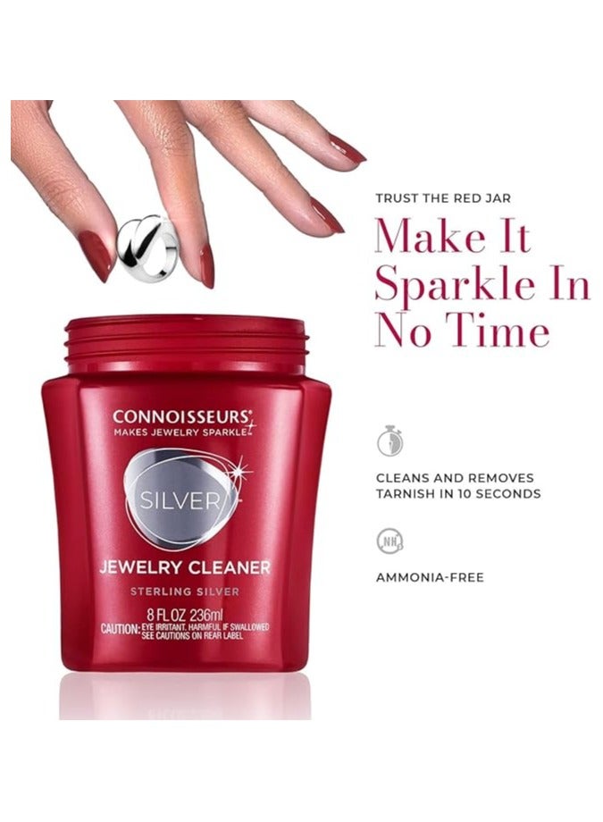 كونوسيرز منظف مجوهرات الفضة – لإزالة البهتان واستعادة اللمعان لمجوهرات الفضة الاسترليني (8 أونصة / 236 مل) - Image 4
