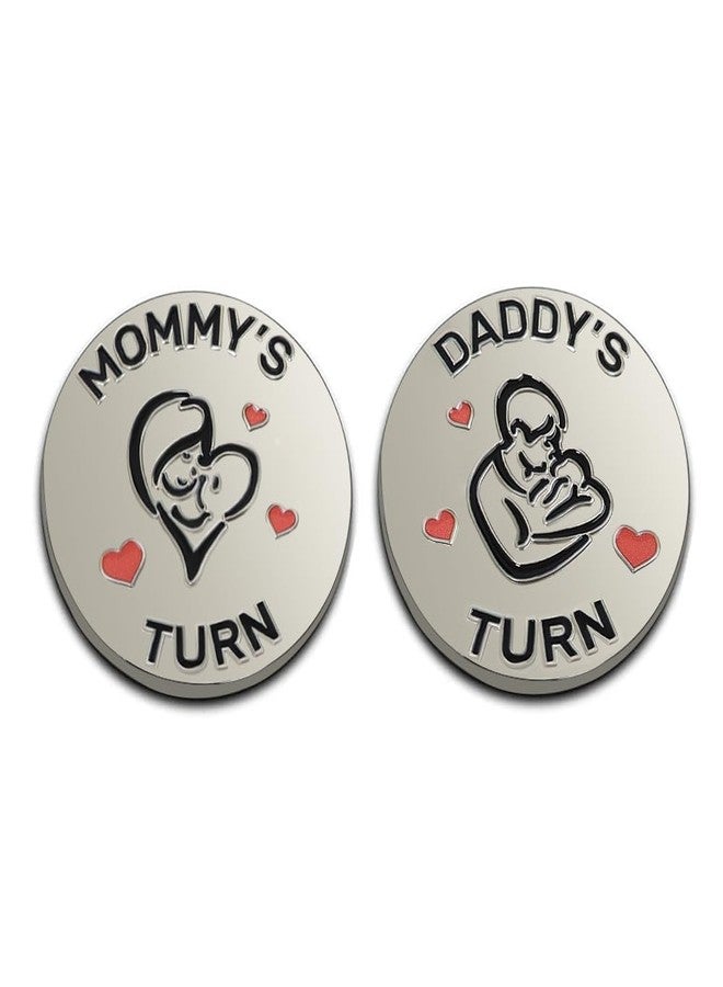 Vichona New Dad Mom Gifts Funny Decision Making Coin, New Parent Mummy Daddy Pregnancy Women First Time to be Moms Dads Gifts Double Sided - Image 1