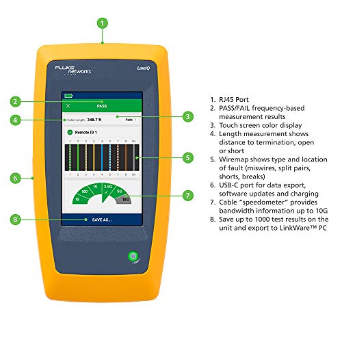 Fluke Networks فلوك نتوركس LIQ-100 لينك آي كيو كابل + مختبر الشبكة - Image 2