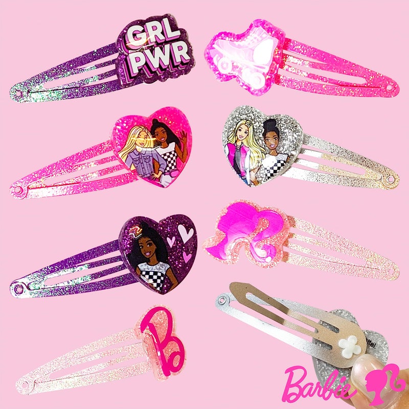LUV HER Barbie Hair Clips for Girls Snap Clips 8 Pack Multi Color Ages 3+ - Image 5