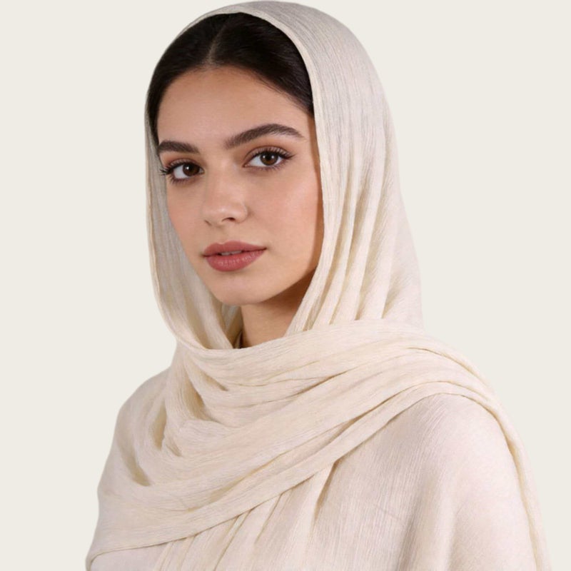 وشاح فيسكوز ناعم بملمس مجعد وطباعة تي داي، شال طويل - Image 4