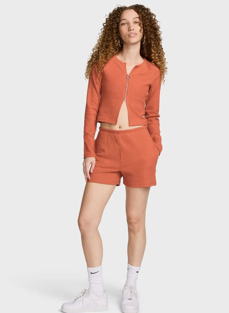 Nike  Nsw Ribbed Cardigan Top for Women | Best Price UAE