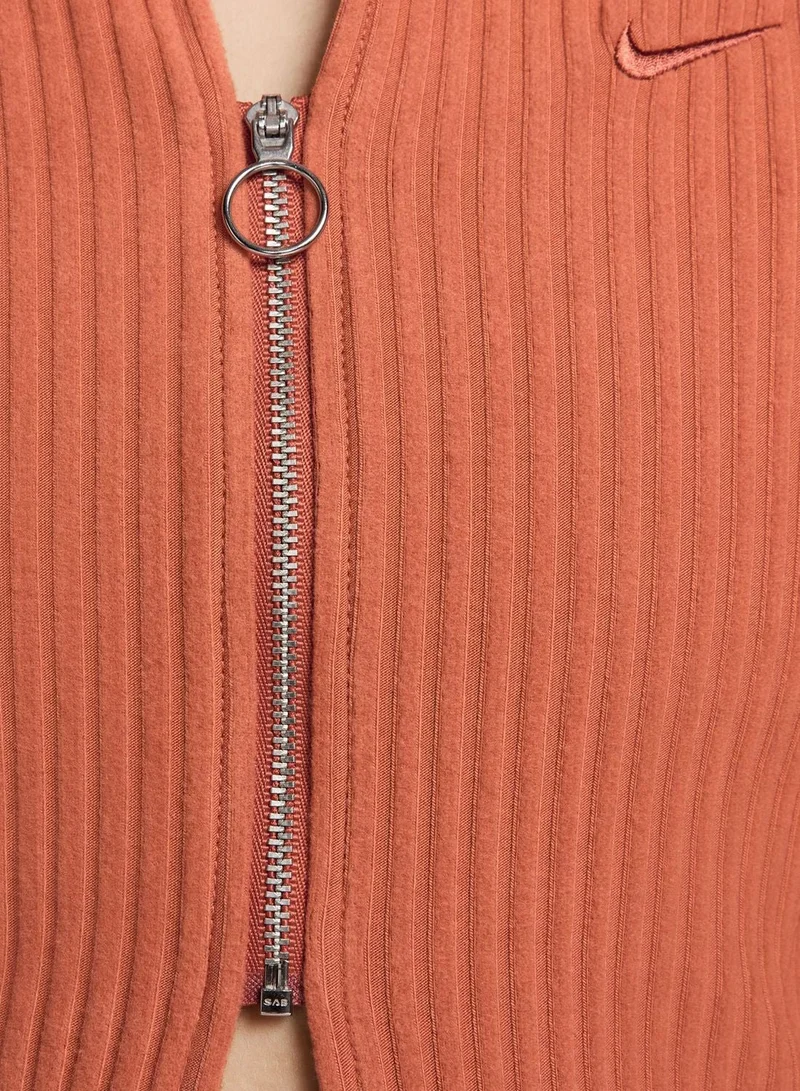 Nike  Nsw Ribbed Cardigan Top for Women | Best Price UAE