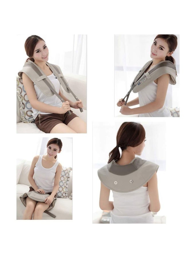 Cervical Massage Shawl for Neck and Shoulder Pain Relief - Heated Neck Massager Wrap with Deep Tissue Relaxation - Electric Cervical Shoulder Massage Cape for Stress Relief and Muscle Relaxation - Portable Cervical Support Massage Shawl for Home, Office and Travel Use - Comfortable Neck Therapy Wrap for Women and Men - Image 4