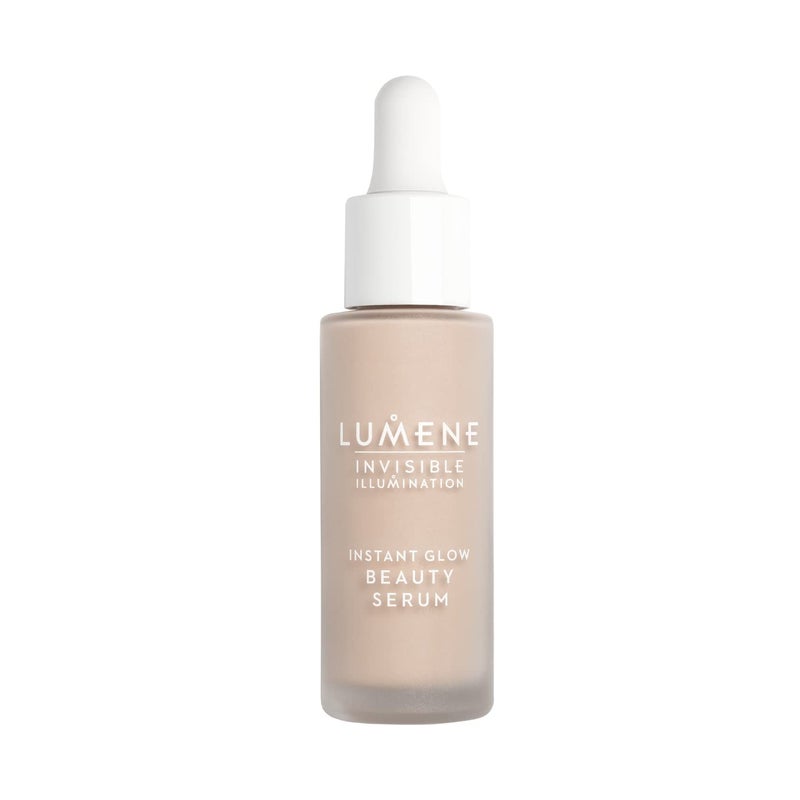 Lumene Invisible Illumination Instant Beauty Glow Serum  SheerCoverage Face Makeup  Brightening Serum  Infused with Nordic Algae and Vitamin E for Instant Radiance  Universal Light 30ml