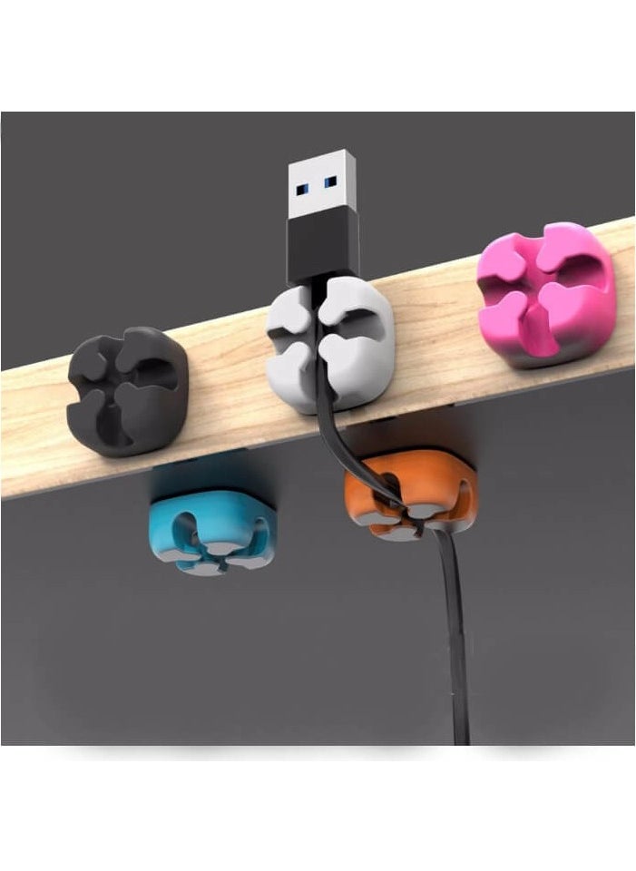 Orico Cbsx Cross Shaped Silicone Desktop Cable Organizer Blue 5-Piece  - Image 3