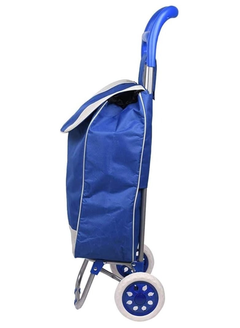 DubaiGallery Foldable Shopping Trolly Luggage Bag Vegetable Trolley with Wheel Easy to Carry Travelling Luggage Trolley Bag with Good Looking and Easy Carring  - Image 2