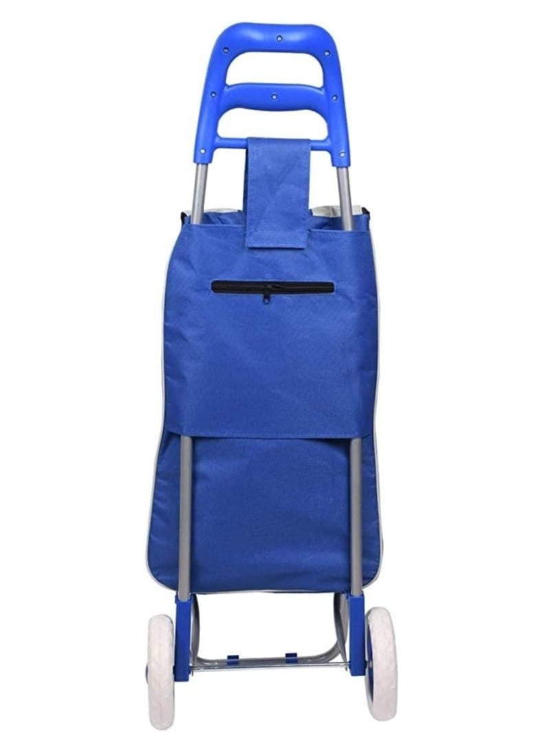 DubaiGallery Foldable Shopping Trolly Luggage Bag Vegetable Trolley with Wheel Easy to Carry Travelling Luggage Trolley Bag with Good Looking and Easy Carring  - Image 3