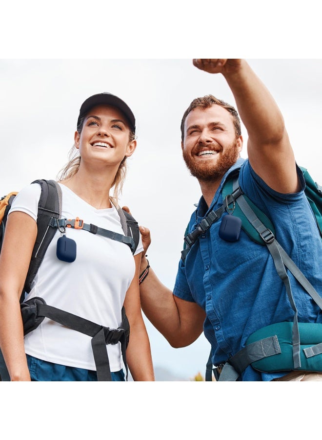 سزوكست متوافق مع AirPods Pro 3 غطاء الحافظة حافظة AirPods Pro للنساء والرجال، حافظة واقية من السيليكون الناعم لـ Airpods Pro 3 الجيل 2025 مع سلسلة مفاتيح LED أمامية مرئية تأتي مع قلم تنظيف أزرق داكن - Image 5