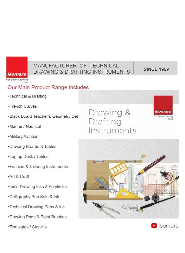 Isomars 1:200 Scale Architectural Drawing Template Stencil - Image 2