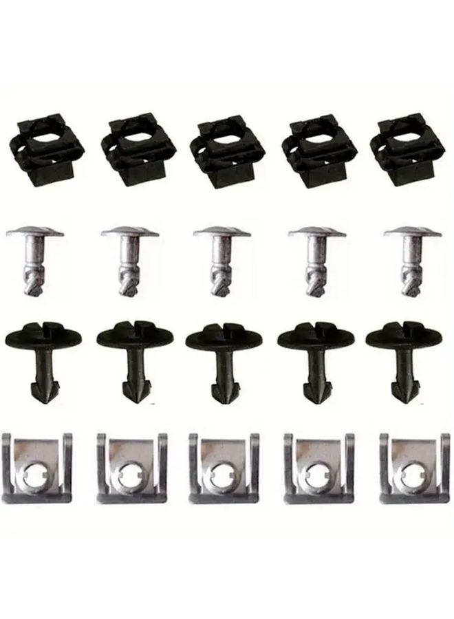 Black Engine Mounting Kit Screws Gearbox Cover Guard Panel Decoration Screws 20pcs For Audi - Image 1