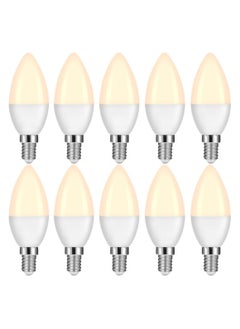 HUA QIANG WANG E14 Warm White LED Candle Light Bulb, Pack of 10  - Image 1