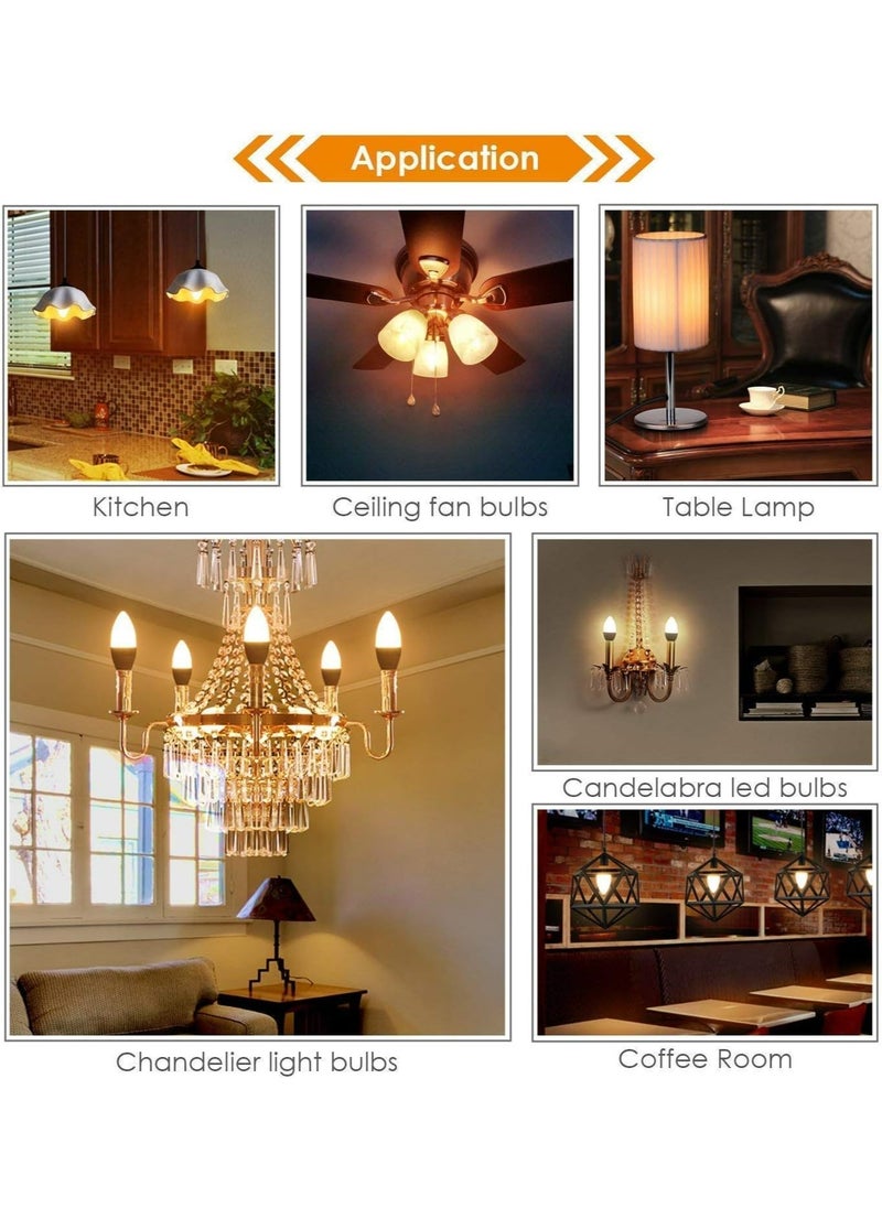 HUA QIANG WANG - E14 Warm White LED Candle Light Bulb, Pack of 10 - Image 1