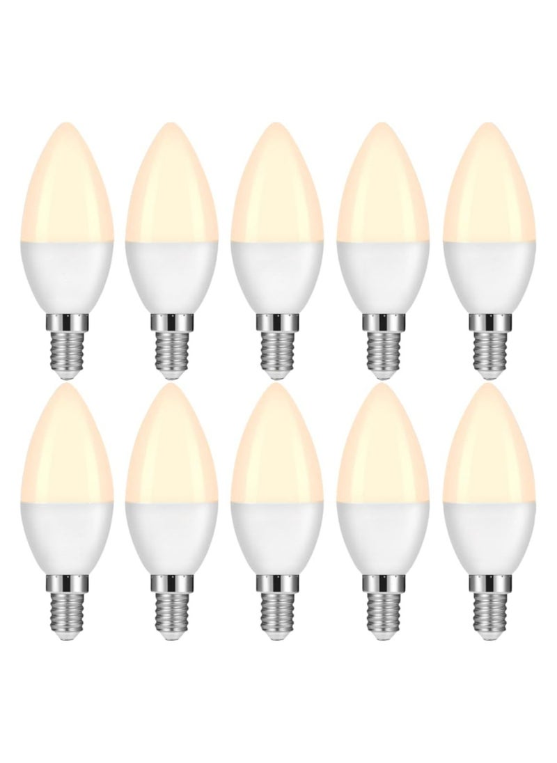 HUA QIANG WANG - E14 Warm White LED Candle Light Bulb, Pack of 10 - Image 1