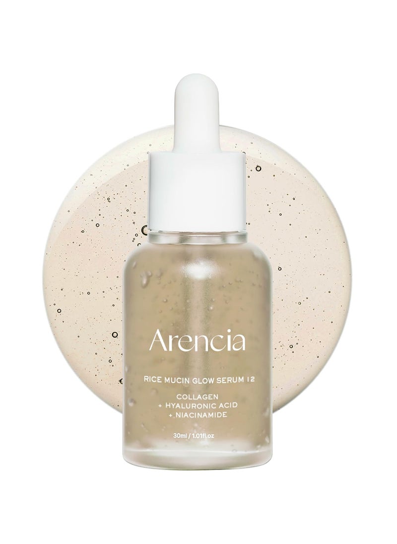 arencia Rice Mucin Glow Serum Collagen  Hyaluronic Acid  Niacinamide 101 fl oz 