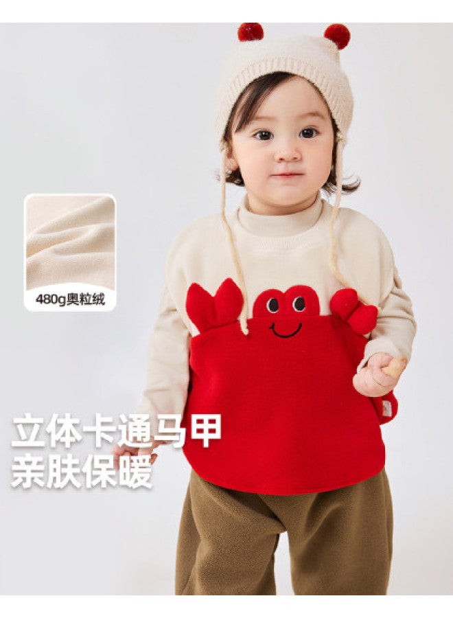 Doodle Home kids' Sherpa Vest - Winter Puffer Sleeveless Jacket For Boys & Girls, Stylish Fleece Gilet For Children - Image 1