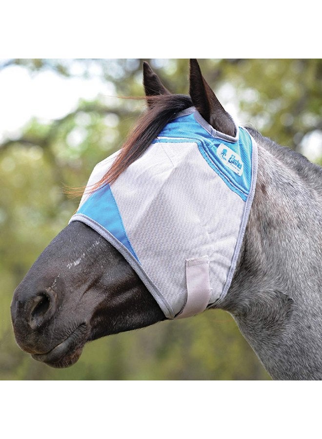 Cashel Crusader Horse Fly Mask for Charity, Blue, Warmblood - Image 2