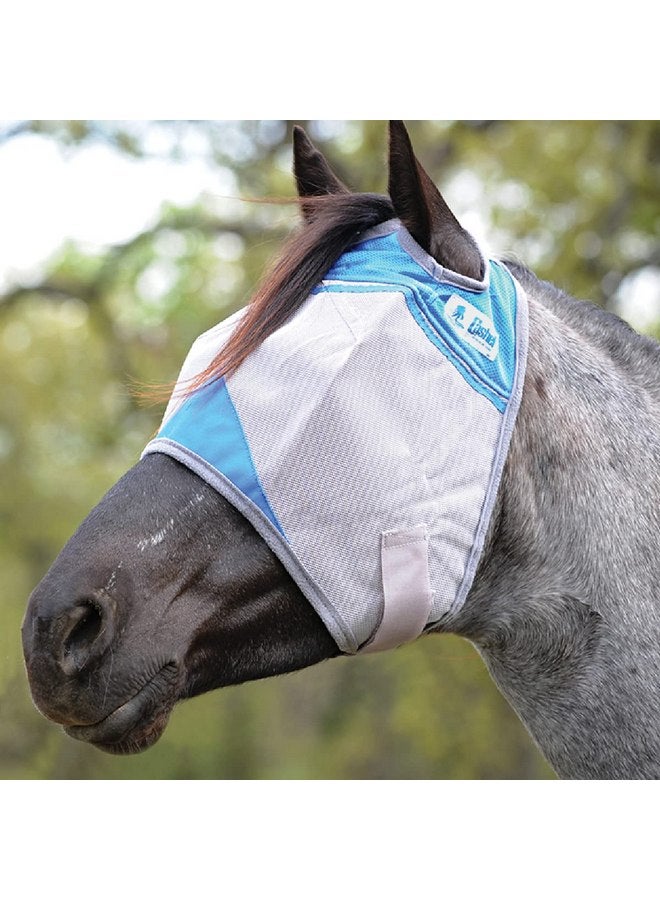 Cashel Crusader Horse Fly Mask for Charity, Blue, Warmblood - Image 1