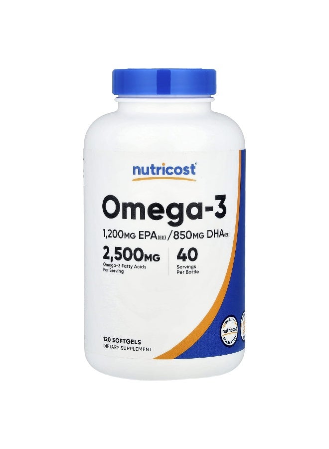Nutricost, Omega-3, 120 Softgels - Image 1