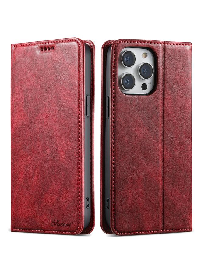 The Bros Case For iPhone 14 Pro Max J02 Oil Wax Wallet Leather Phone Case