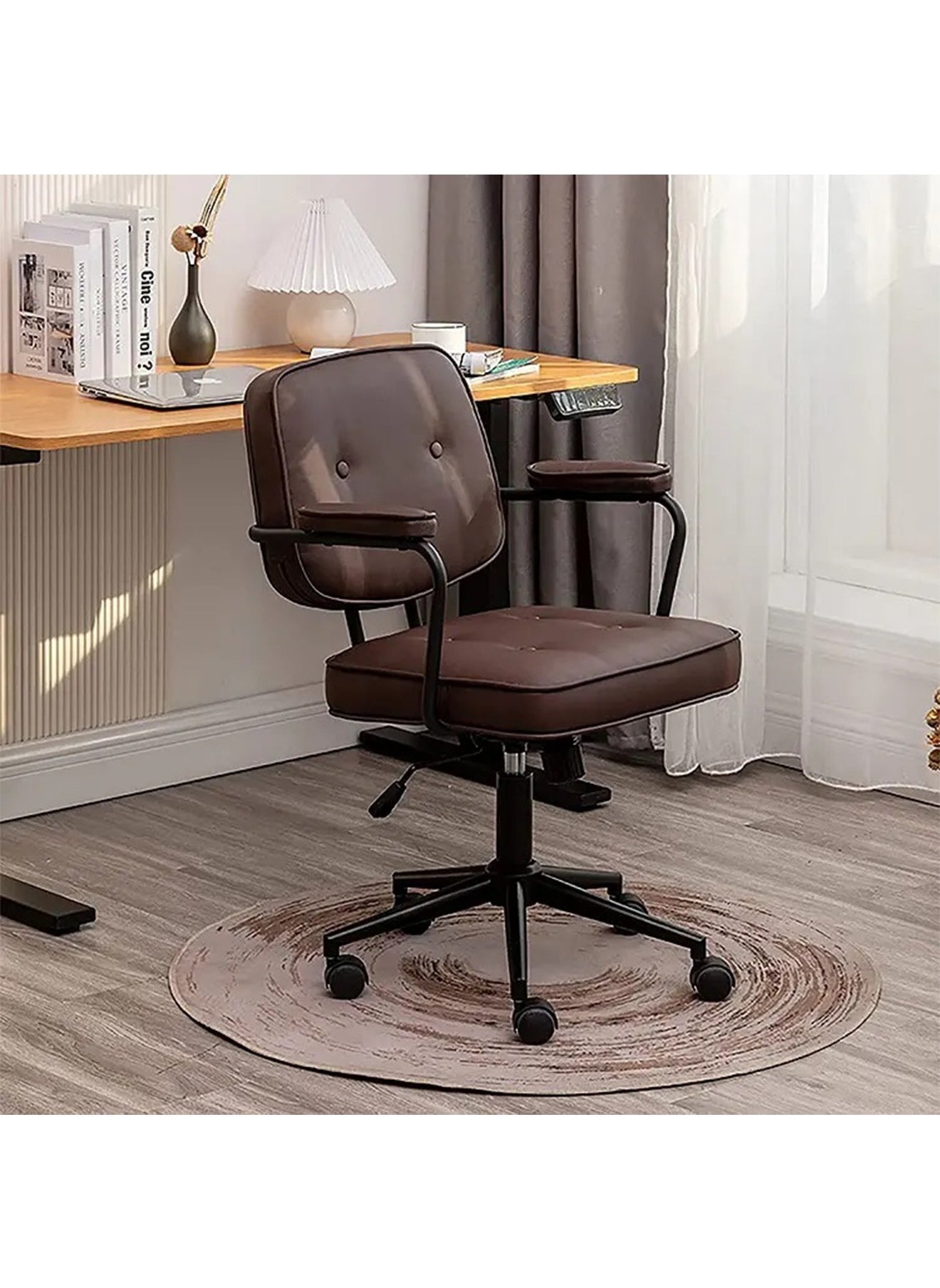 GT Wheel Home Office Desk Chairs Technical Cloth Fabric Computer Chair with Padded Armrest and Back Support UAE Dubai Abu Dhabi