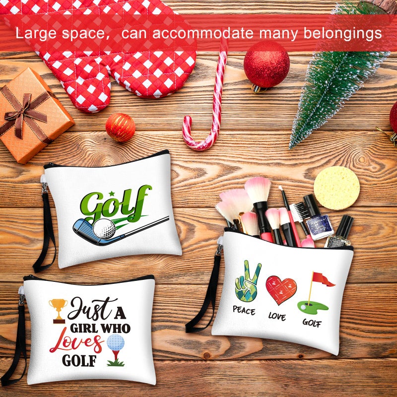 Shinylin شنيلين 24 قطعة حقيبة هدايا جولف حقائب تجميل جولف ملحقات جولف للنساء والرجال حقيبة جولف ملهمة حقيبة زيبير منظم مستلزمات جولف محفظة معصم جولف للاعبين ومحبي الجولف هدية، 12 نمط - Image 3