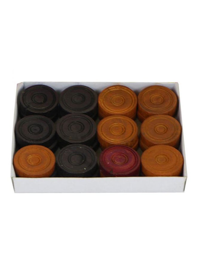 NEWSUPER Wooden Carrom 24 Coins Set With Striker - Image 2