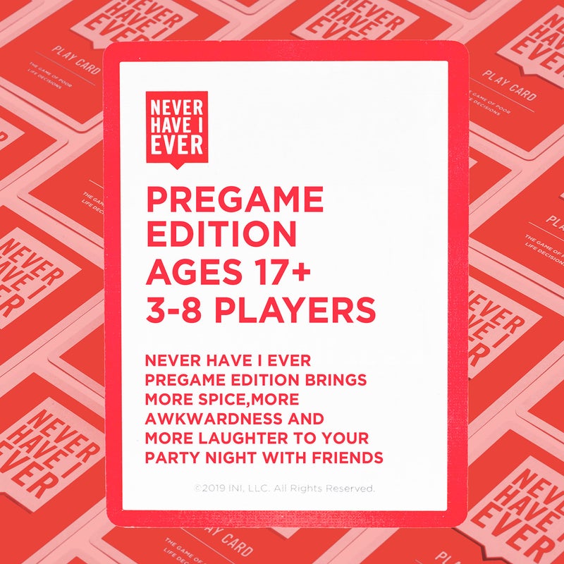 Never Have I Ever Pregame Edition Card Game Set | Fun Game Night Party Games for Adults, College Students | for 3+ Players | Ages 17 + - Image 2