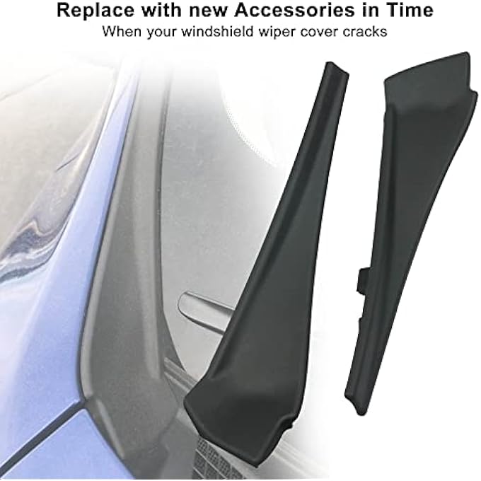 ريحني الزجاج الأمامي الأمامي الأيسر الأيمن، ماسحة الزجاج الأمامي، غطاء جانبي تمديد الغطاء الجانبي وغطاء الرفرف مناسب لنيسان روج 20142020 668954Cl0A 668954Ba1A 668944Cl0A 668944Ba1A زوج واحد - Image 4