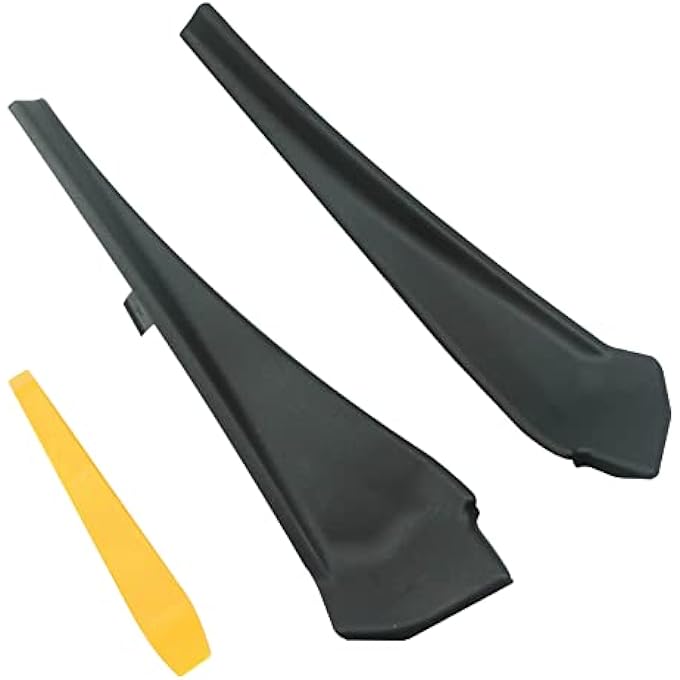 ريحني الزجاج الأمامي الأمامي الأيسر الأيمن، ماسحة الزجاج الأمامي، غطاء جانبي تمديد الغطاء الجانبي وغطاء الرفرف مناسب لنيسان روج 20142020 668954Cl0A 668954Ba1A 668944Cl0A 668944Ba1A زوج واحد - Image 1