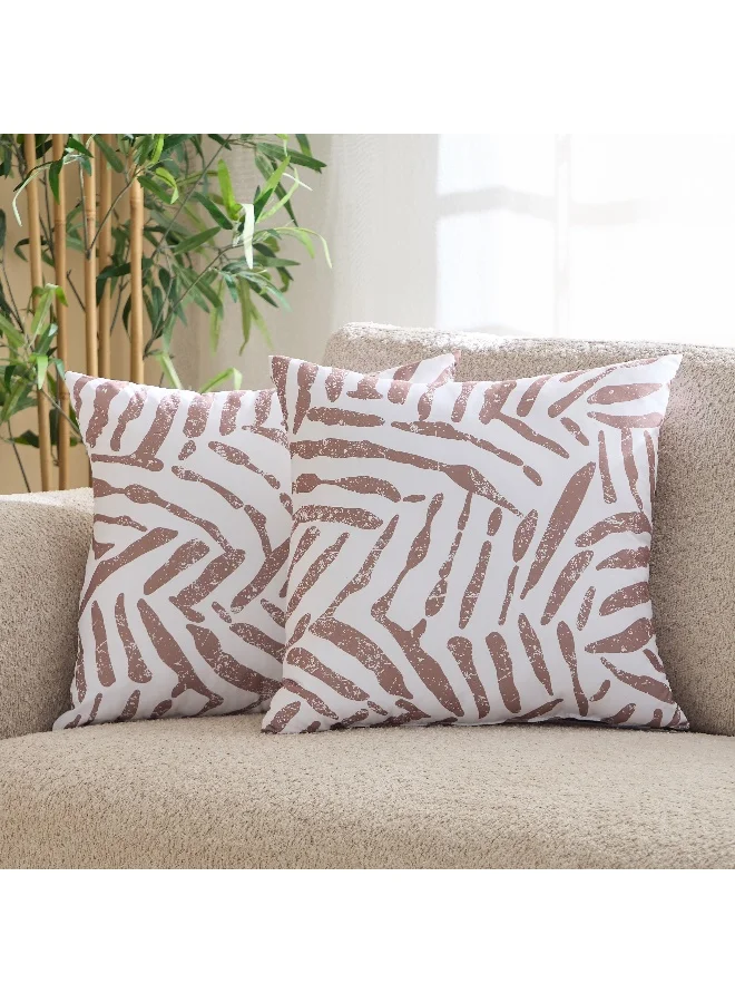 هوم بوكس Hampton Leo 2-Piece Microfiber Printed Cushion Set - 45x45 cm
