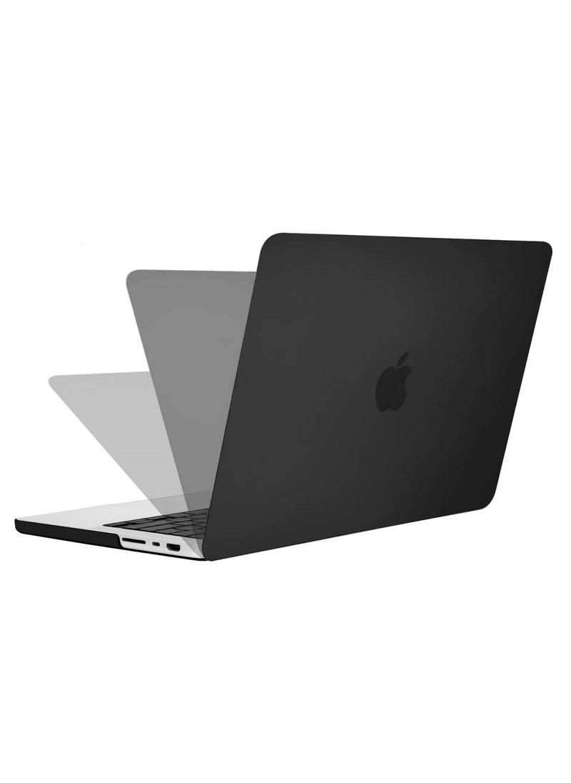 Hard Shell Case with US Layout Arabic English Keypad Cover & Screen Protector Compatible for MacBook Pro 14-Inch M4/M3/M2/M1 Pro/Max with Liquid Retina XDR Display Touch ID Model:-A3401/A3112/A2992/A2918/A2779/A2442 Release 2021/2022/2023" Black