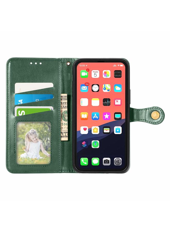 Zaboon Case For iPhone 13 Pro Solid Color Leather Buckle Phone Case with Lanyard & Photo Frame & Card Slot & Wallet & Stand Function - Image 3