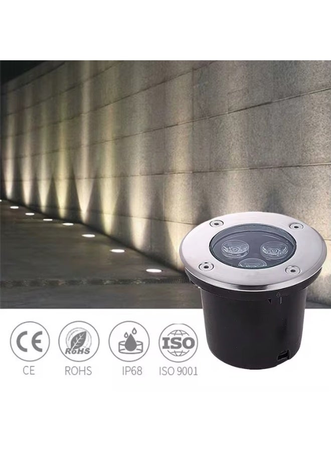 NERFA LED In-Ground Light 6W, 7cm, Warm Yellow 3000K, Waterproof IP65 - Image 2